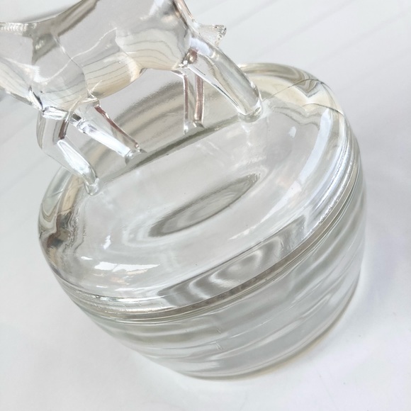 Vintage Jeannette Glass Donkey Powder Dish or Jar - Picture 5 of 12